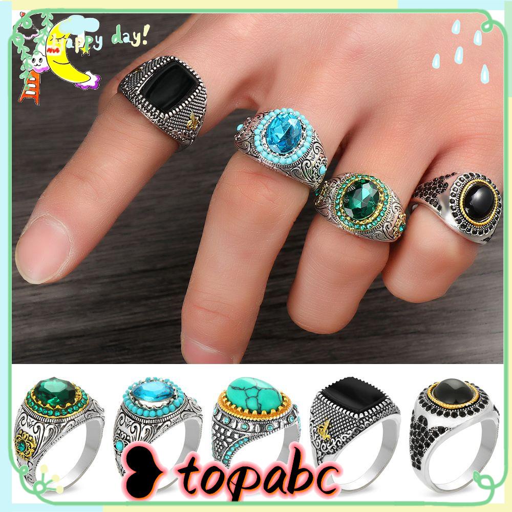 Top Cincin Turki Hot2022 Trendy Islami Retro Handmade Vintage Pedang Dobel