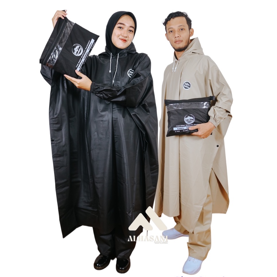 JAS HUJAN PONCO KALOKA Raincoat Mantel Hujan Batman Pria Wanita Murah Berkualitas Bahan PVC Adem Anti Rembes