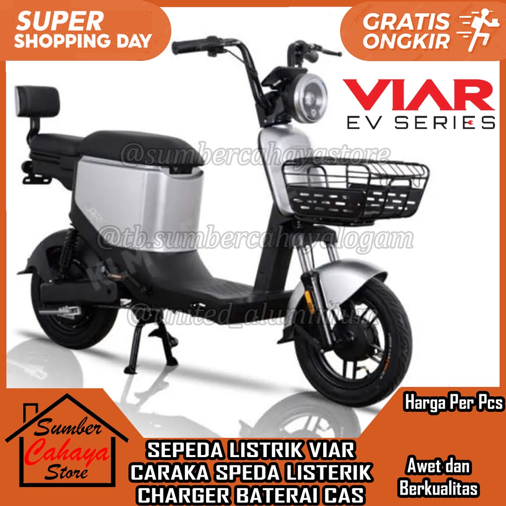 CARAKA SEPEDA LISTRIK VIAR LISTERIK ELEKTRIK ELEKTERIK CHARGER BATRAI BATRE BATERAI BATREI CAS CASAN
