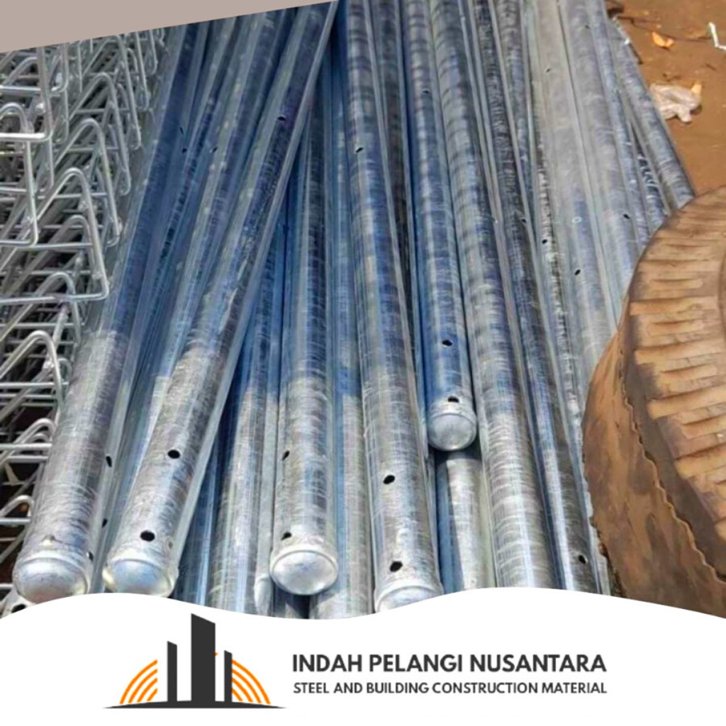 Tiang Pagar BRC Galvanis 1.5"x120 (150cm)