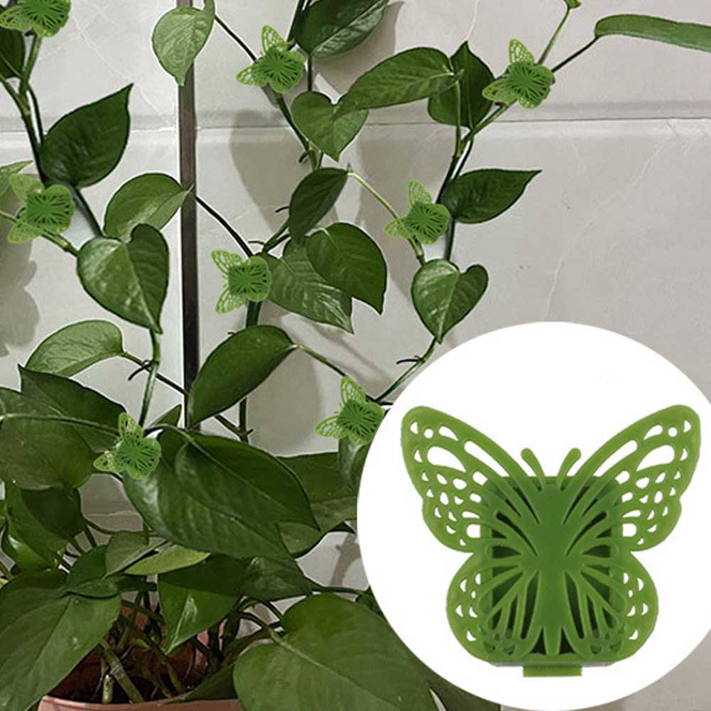 Butterfly Invisible Plant Climbing Perlengkapan Dinding Rotan Vine Bracket Tetap Gesper Daun Klip Traksi Holder Taman Tanaman Prop