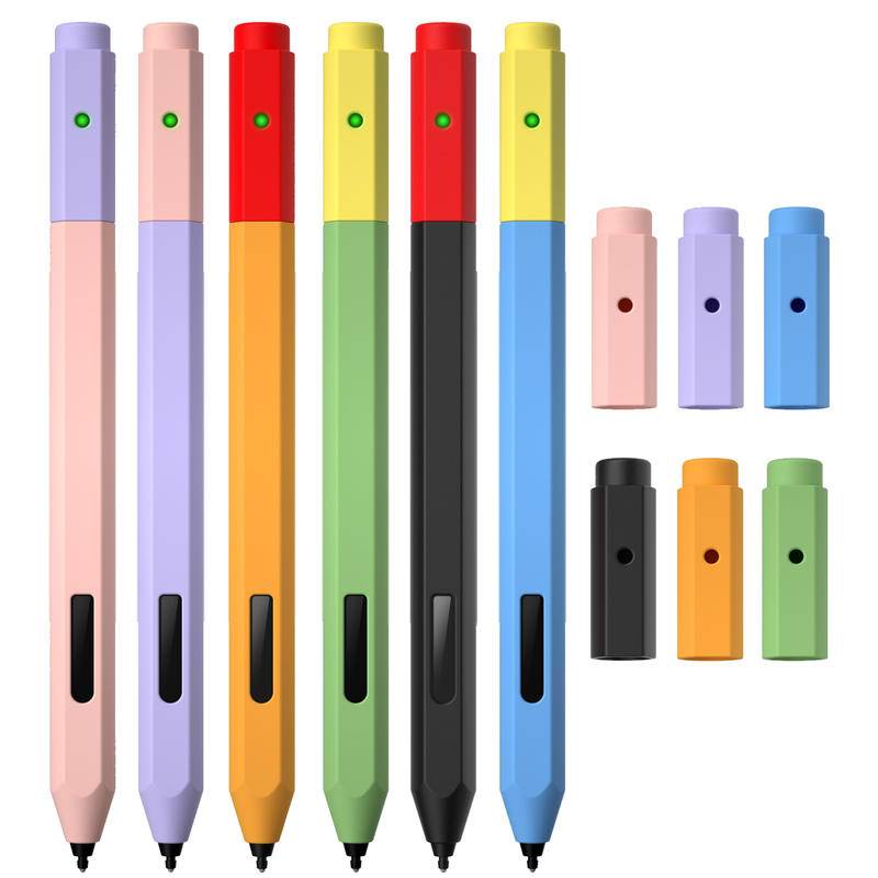 Silikon Case Untuk Microsoft Surface Pen Colorblock Design Split Cover Untuk Tablet Microsoft Surface Pencil Stylus Touch Pen Protector Sleeve