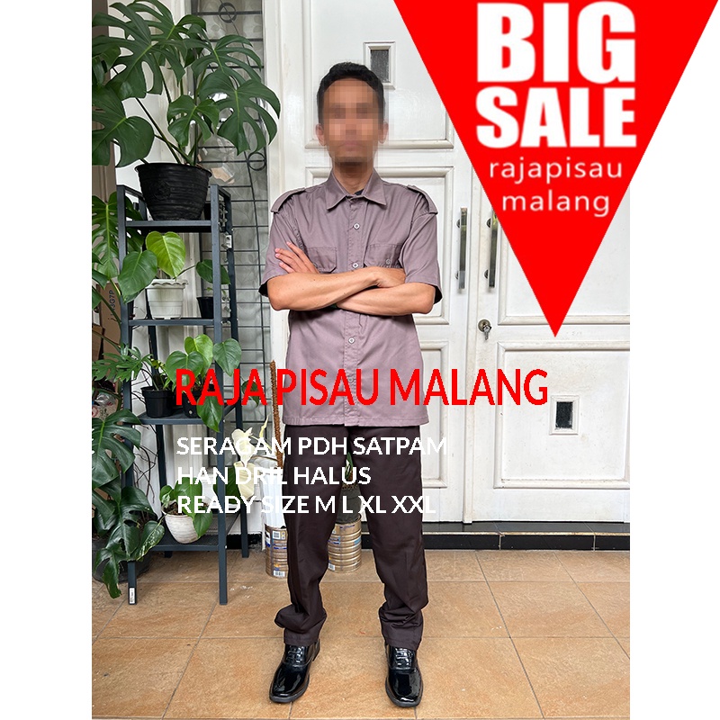 Seragam Baju Safari Setelan PDH Security Seragam Satpam Baju Sekurity Baju Guru Sekuriti SATU SETEL