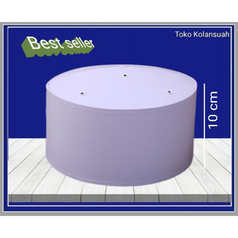 peci putih polos tinggi 10cm