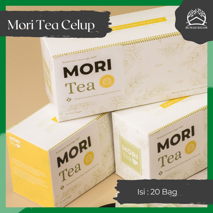 

Teh Celup Daun Kelor Asli MoriTea, Isi 20 Bag 100% Organik