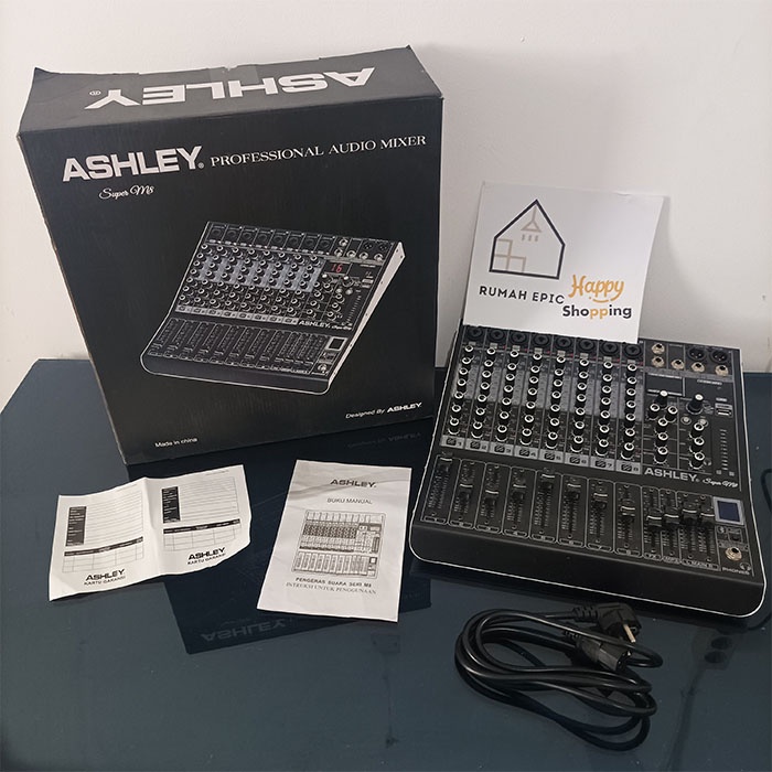 MIXER ASHLEY SUPER M8 Original Produk, 8 Channel, Mixer Bagus Murah Bekas Second