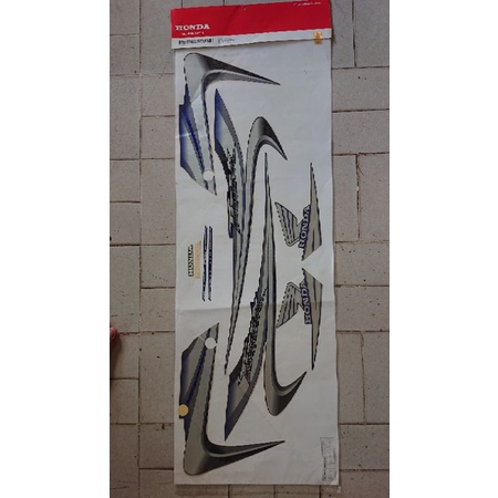 Lis Body-Sticker-Striping-Stripping-Stripe Honda Tiger Revo GLR 2006-2007 Original AHM Biru Silver