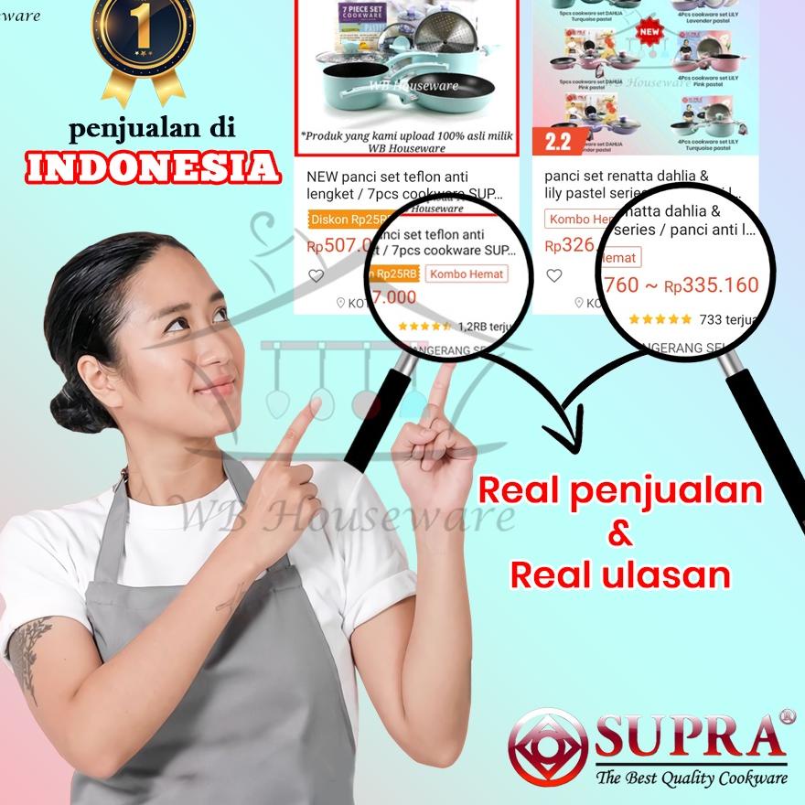 New Stock panci set supra pastel rosemary series anti lengket / cookware set 7pcs 9pcs 12pcs renatta