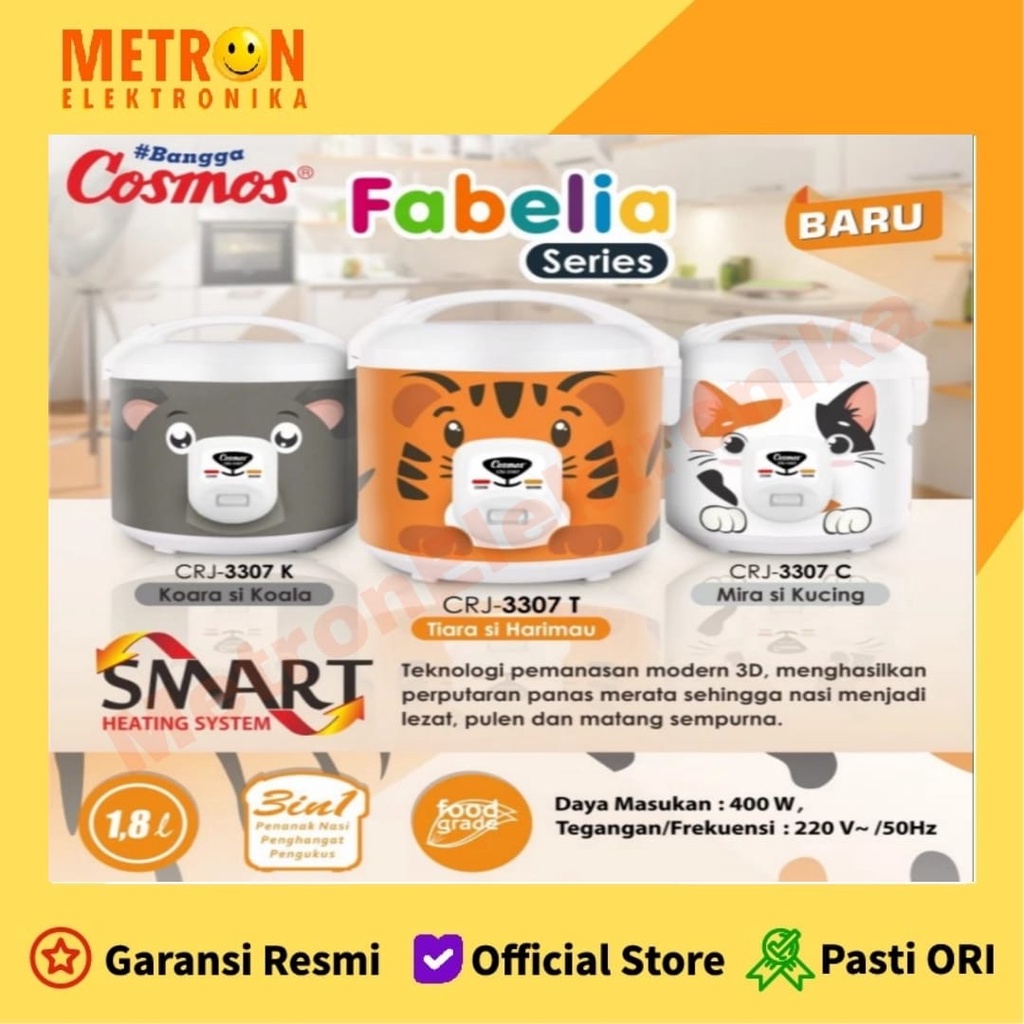 COSMOS CRJ 3307 C MIRA SI KUCING FABELIA SERIES MAGIC COM 1,8 LITER / CRJ3307C