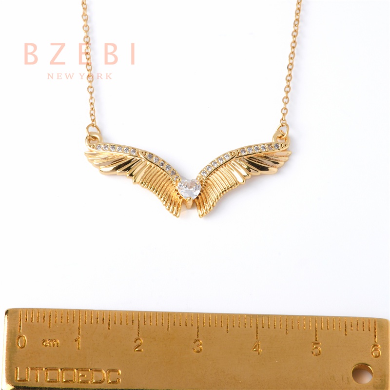 Bzebi Kalung Emas 18k, Kalung Baja Titanium, Kalung Liontin Berlian, Anti Karat, Aksesoris Fashion Wanita, Perhiasan Gaya Korea, Hadiah Ulang Tahun Dengan Kotak Eksklusif 879n