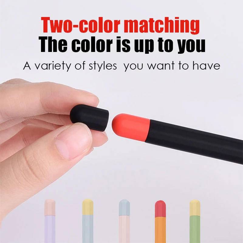 Untuk Apple Pencil 2case Pencil Case Tempat Pensil Tablet Touch Stylus Pen Cover Pelindung Pouch Soft Silicone Case Untuk Ipad Protect