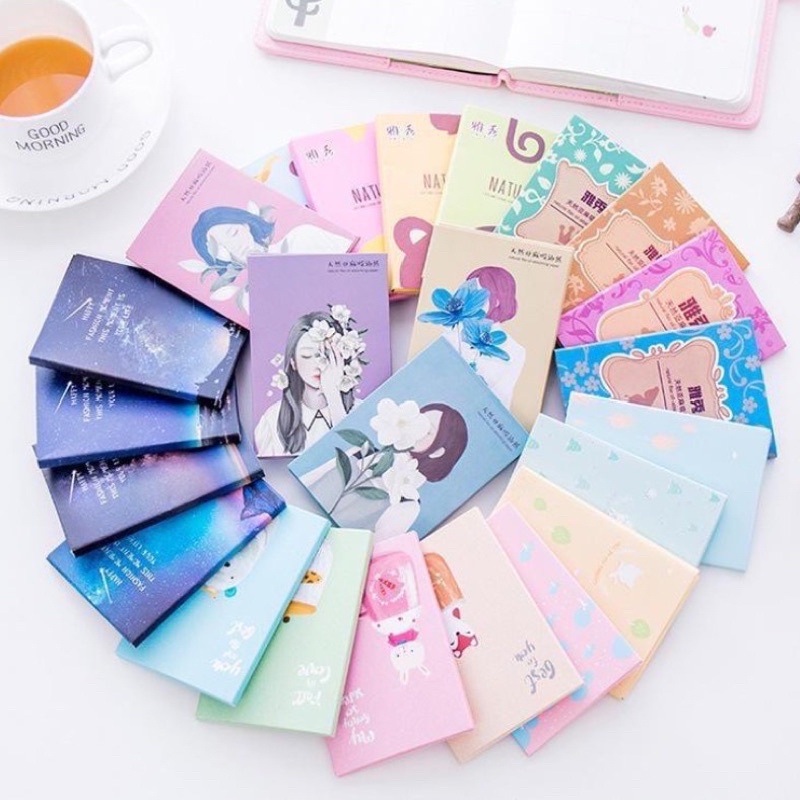 Kertas Linen Tissue Penyerap Minyak Wajah 50Pcs Oil Control Film Menyerap Minyak Muka Wajah Berlebihan Kertas Penyerap Minyak