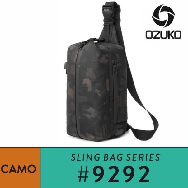 Ozuko Sling Bag 9292S - Tas Slempang Pria Deepblue256