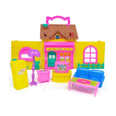 Mainan Anak Perempuan Rumah-Rumahan - Mainan Rumah Miniatur Vila Kecil - Mainan edukasi - Mainan Rum