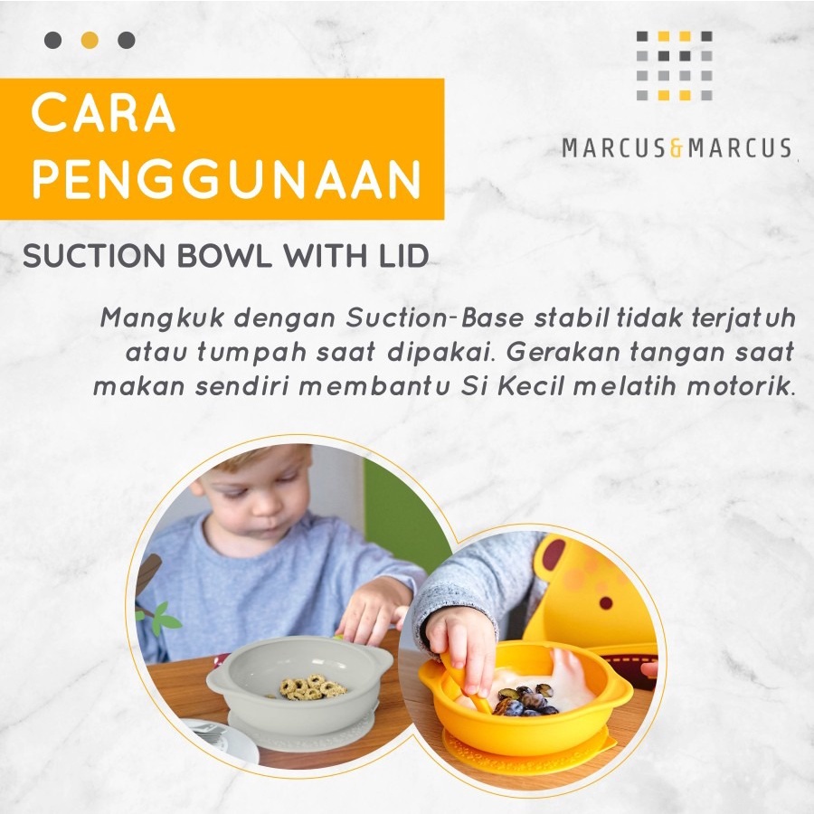 Marcus and Marcus | Silicone Suction Bowl With Lid Gray Panda