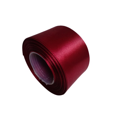 Pita satin Merah Maron 1.5 inch / 4 cm Per roll