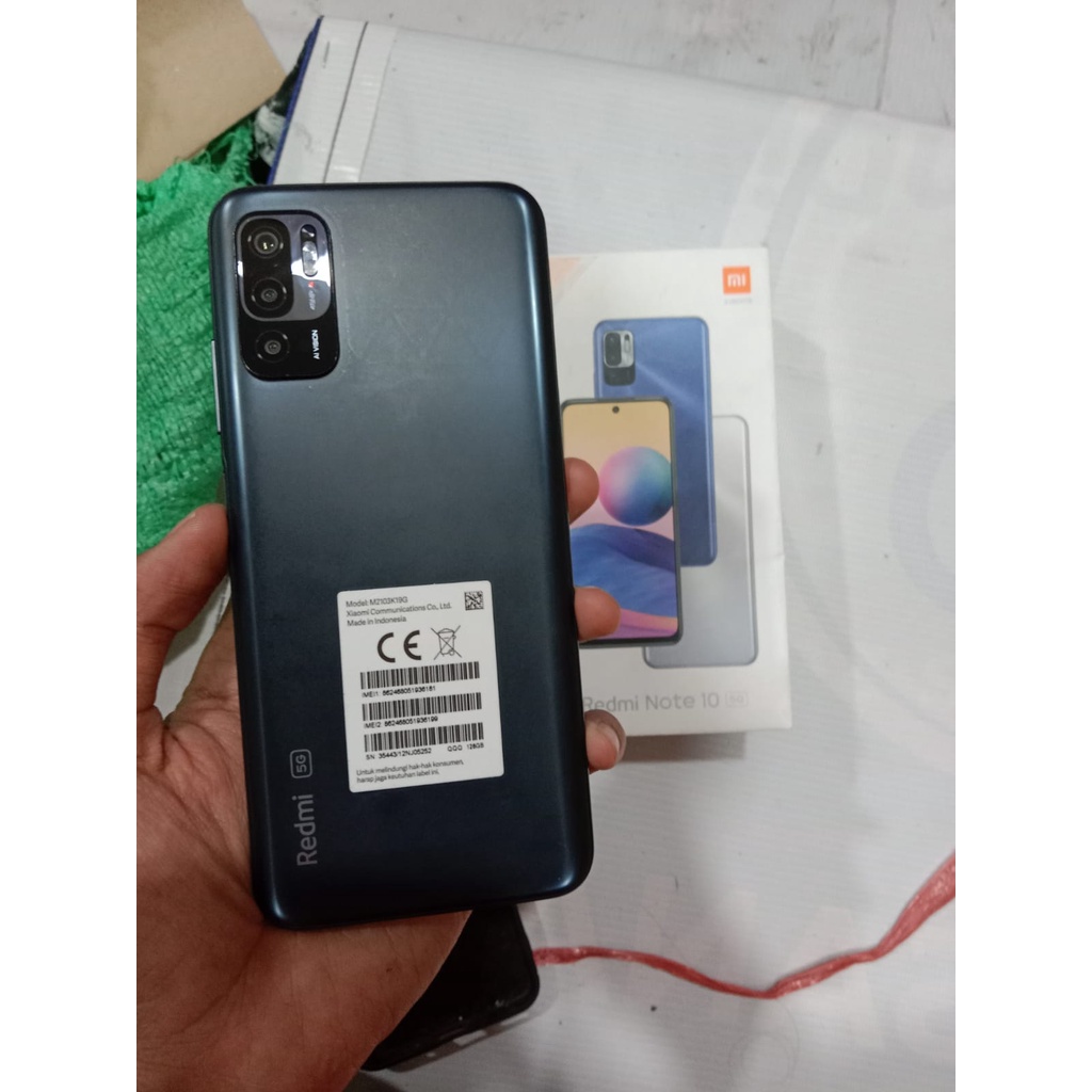 Hp Seken Mulus Xiaomi Redmi Note 10 5G 8/128 fullset original