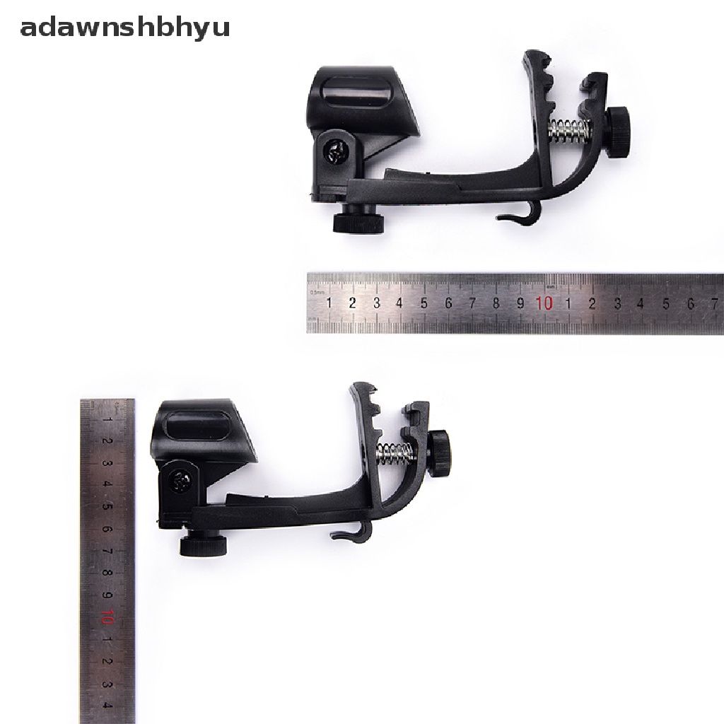 Adawnshbhyu 1pc Plastik Adjustable Clip On Drum Rim Shock Mount Microphone Mic Penjepit Holder ID