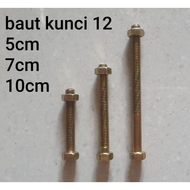 baut kunci 12 /8mm + mur dan 1ring