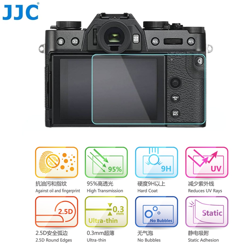 JJC Ultra-tipis HD Anti Gores Pelindung Layar Kamera untuk Canon EOS R100 R50 R10 R8 R7 R6 Mark II R5 R5C R3 RP Ra R G7X Mark 3 anti Gores Gelembung-Gratis Kaca Optik LCD Guard Film