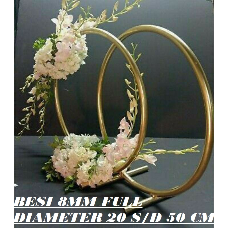 BESI 8MM FULL / STAND DUDUKAN BUNGA DEKORASI / RING BUNGA / STAND FLOWER / RAK BUNGA BESI / STANDING