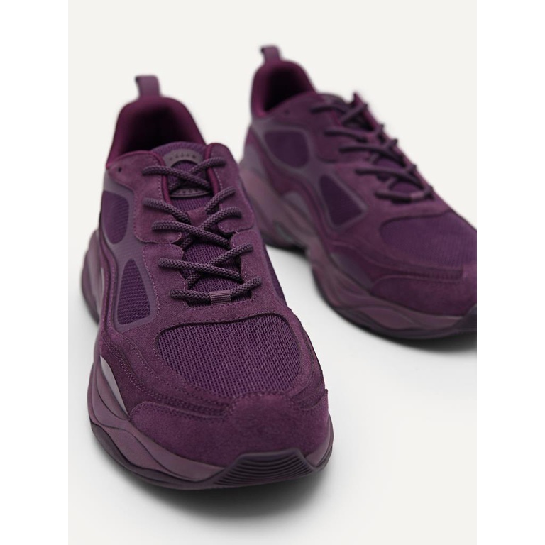 PM004 SEPATU SNEAKER PEDRO PRIA ORIGINAL CASUAL KETS KULIT SUEDE UNGU PURPLE