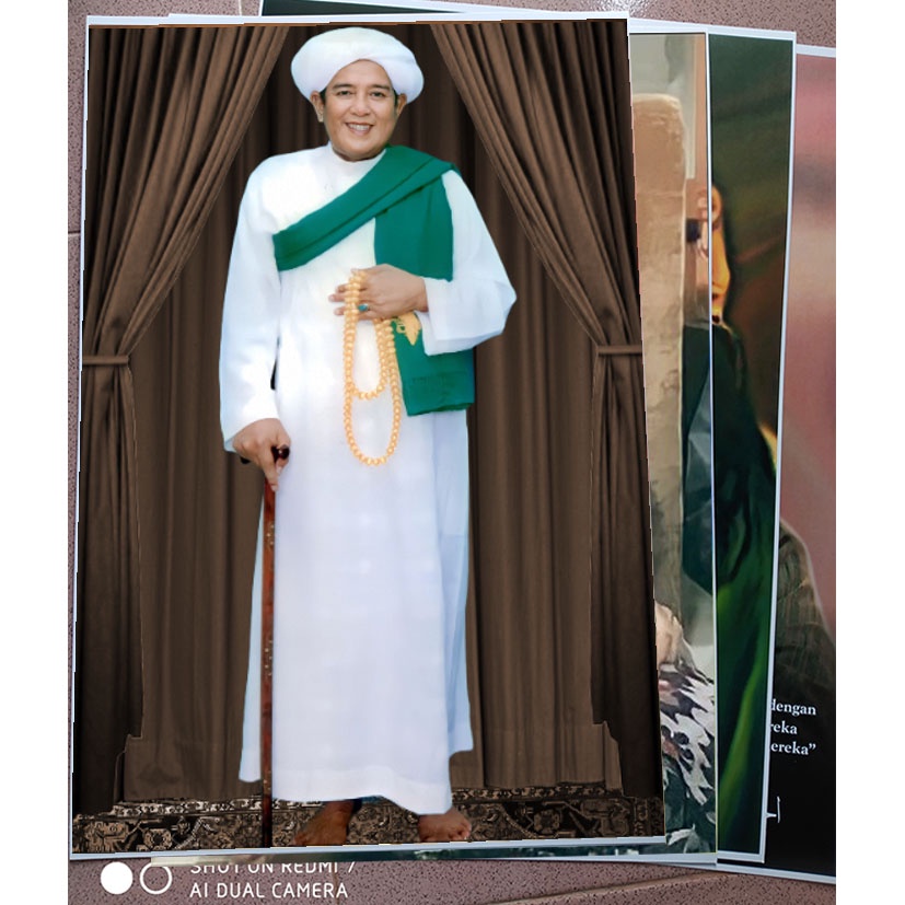 poster UKURAN BESAR ATAU JUMBO  ABAH GURU SEKUMPUL GURU IJAI KH MUHAMMAD ZAINI BIN ABDUL GHANI BAHAN