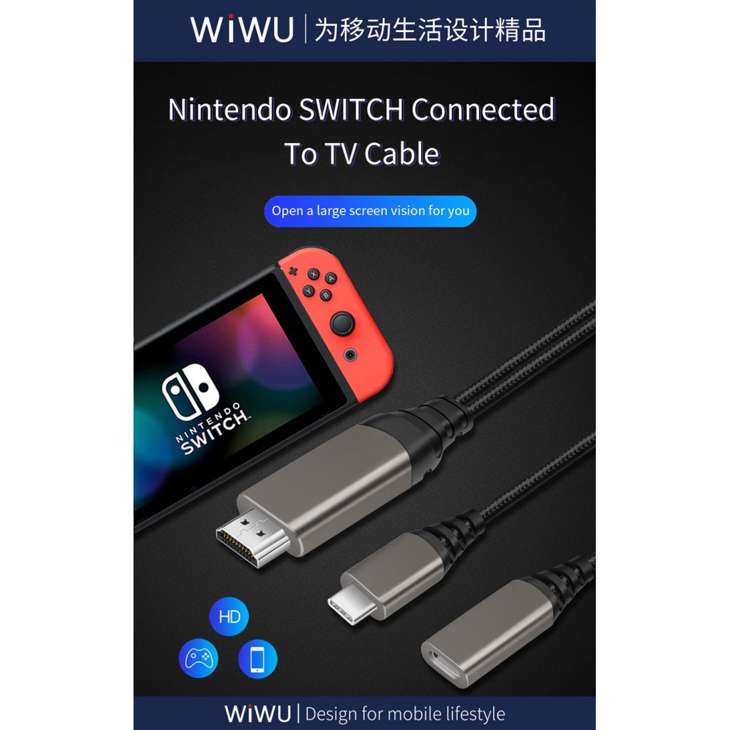 739 WIWU X10 - Type-C to 4K HDMI Cable - NS Switch Compatible - 200cm