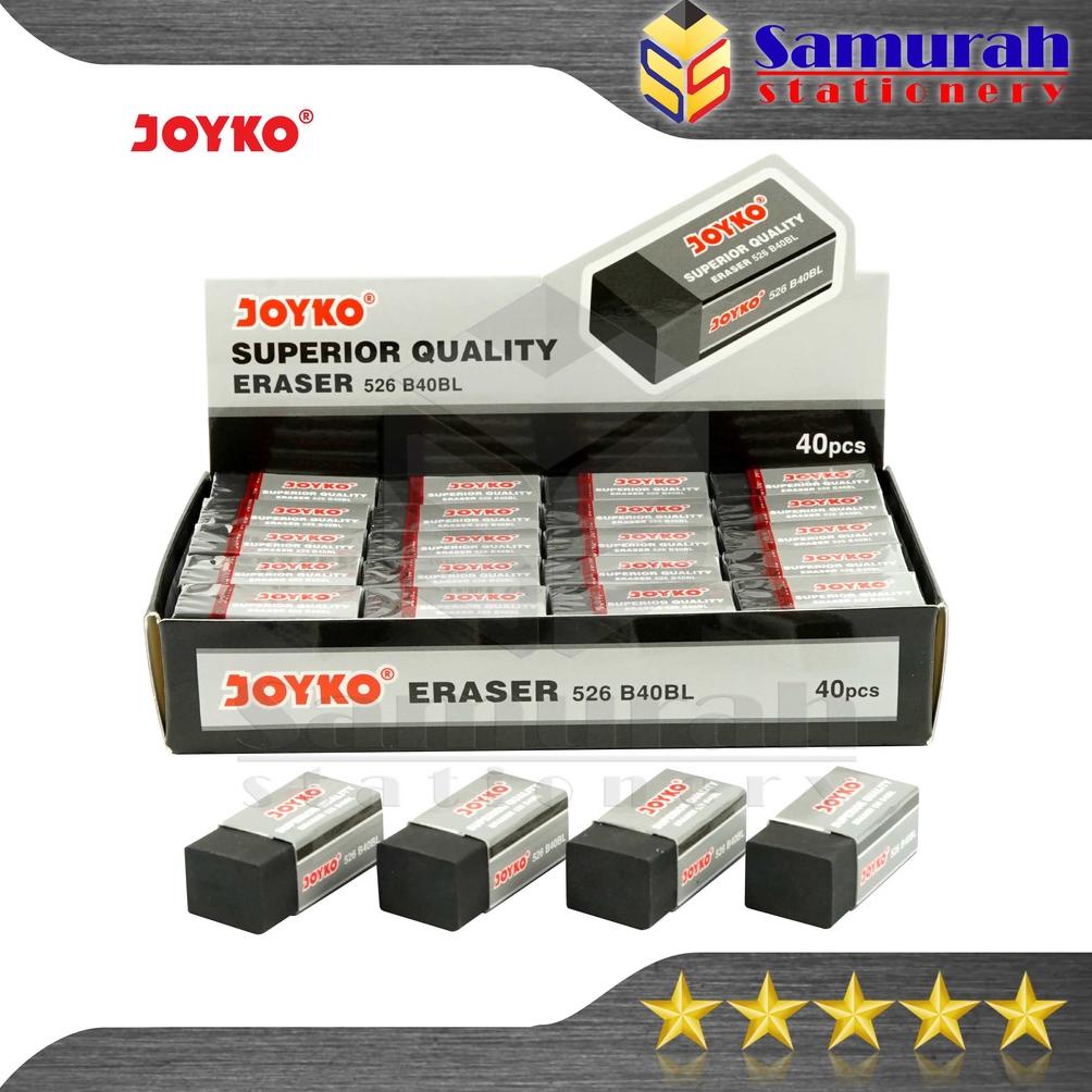 

BISA COD Penghapus Pensil Joyko B 40 Kecil isi 40 Pcs / Eraser B40 BL Hitam / Stip Pencil B40 P Putih Hitam ( 1 Pak )