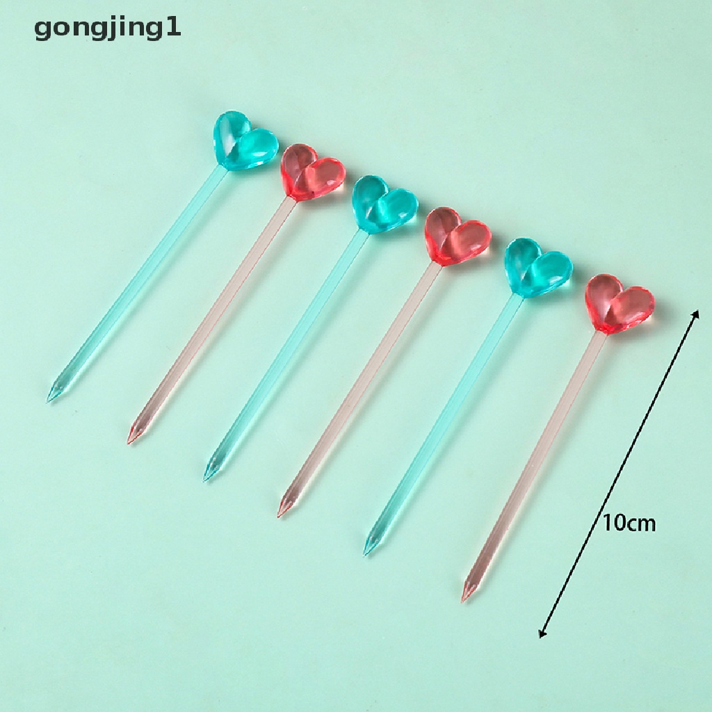 Ggg8/12 Pcs Garpu Buah Prasmanan Pesta Fruit Dessert Makanan Cocktail Sandwich Fork Stick ID