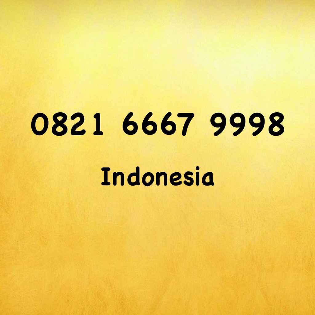 Nomor Cantik Simpati Double Triple Tengah - 666 - 999 - 0821 6667 9998