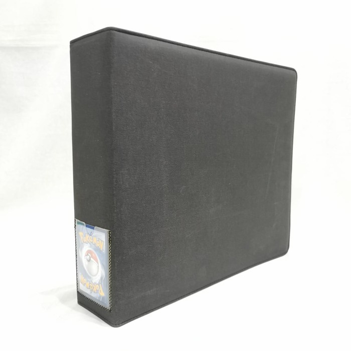 LEATHER RING TCG CARD BINDER ALBUM 12 POCKET 3X4 POKEMON YUGIOH PANINI