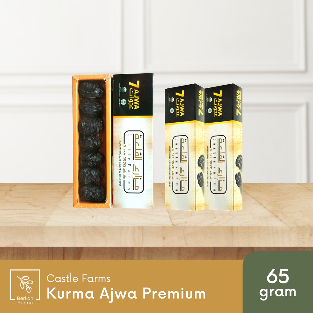 Kurma Ajwa Castle Farms 7 butir - Kurma Ajwa Madinah Premium Organik
