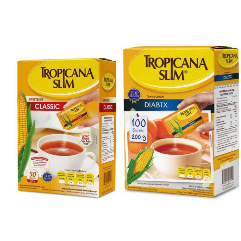 

Tropicana Slim Gula Pemanis Nol Kalori Classic / DIABTX isi 50 100