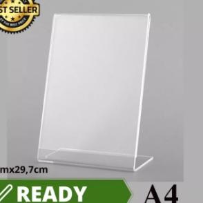 

6UU♕ Acrylic Tent Holder A4 Model L/Akrilik Model L A4 Paling Baru