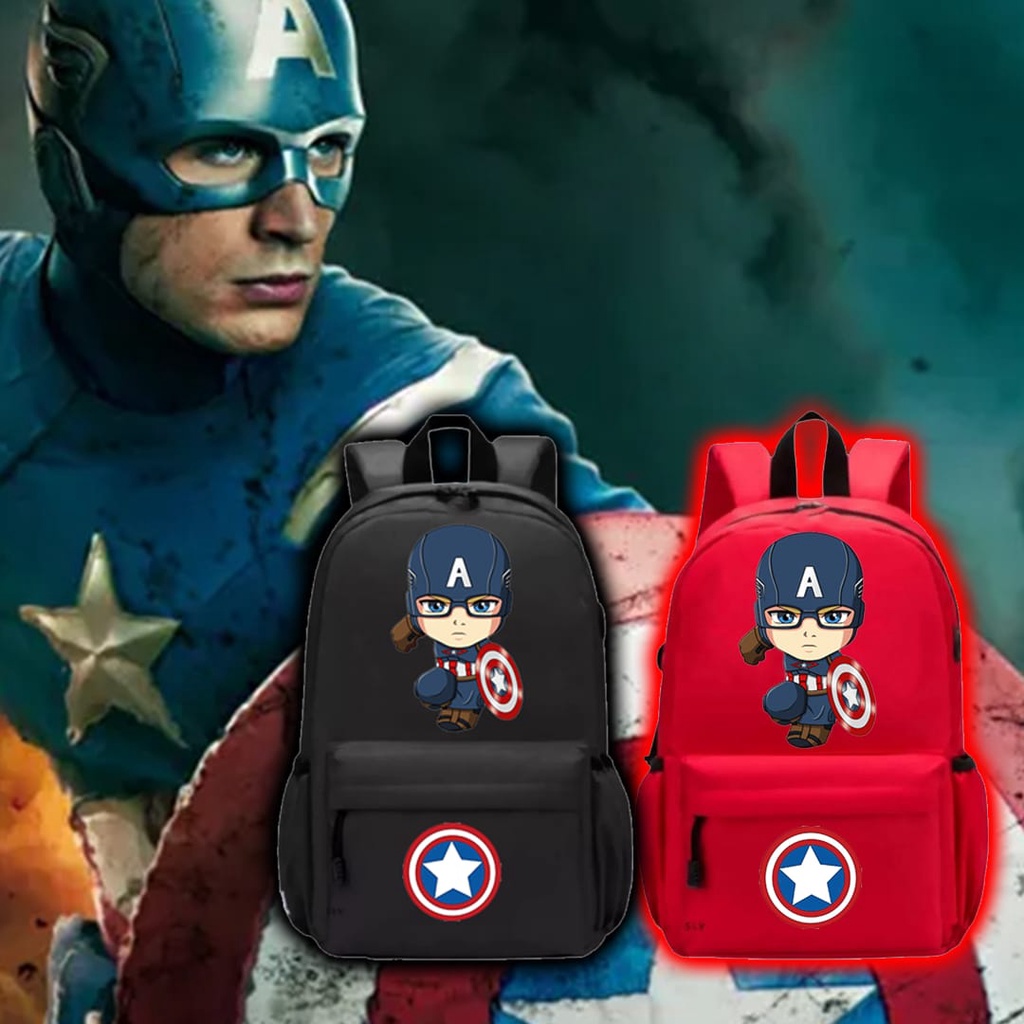 TAS SEKOLAH ANAK-ANAK TERBARU RANSEL ANAK TK,SD&amp;SMP ANAK LAKI-LAKI/TAS SEKOLAH CAPTAIN AMERICA