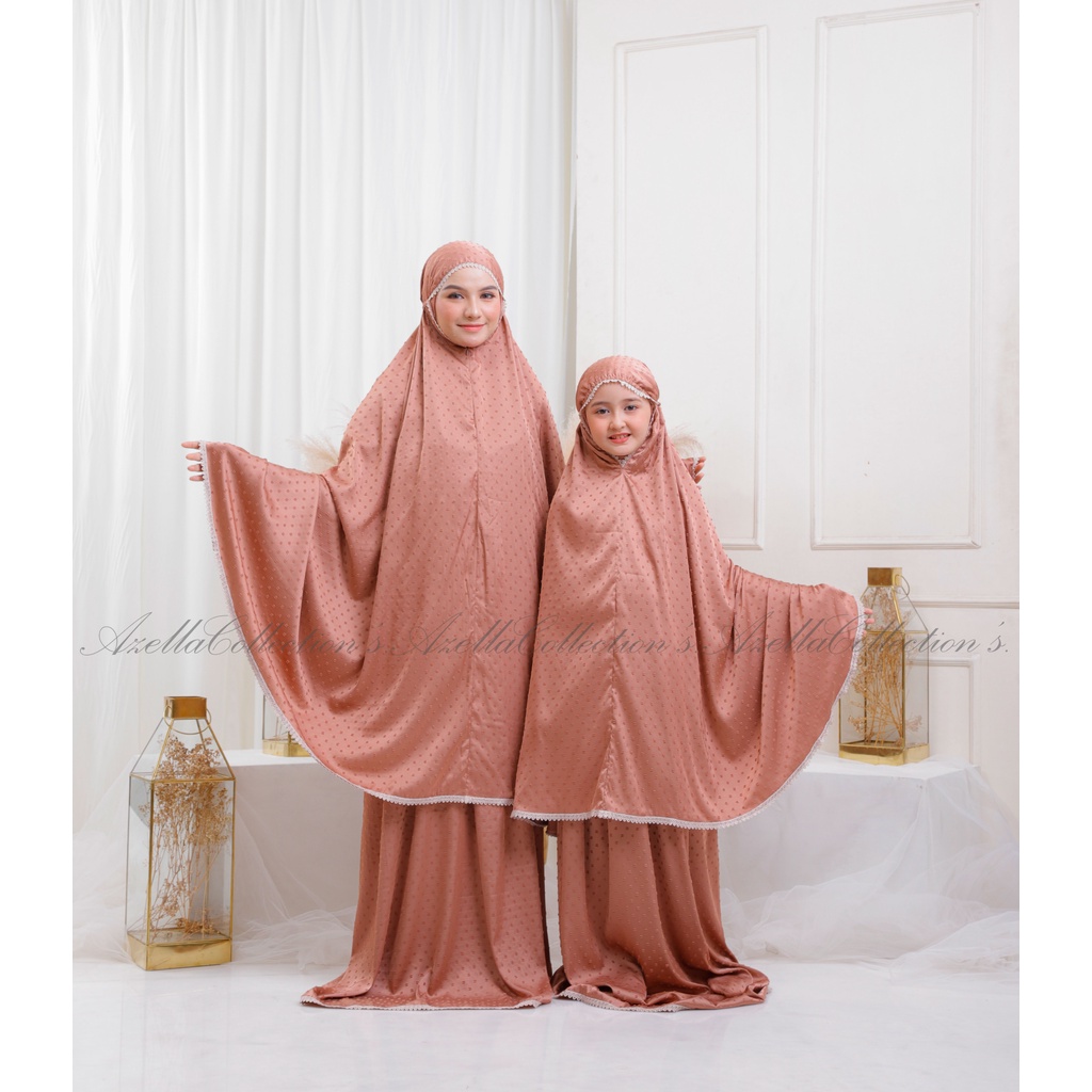 Mukena Couple Dewasa dan Anak Material Armani Uragiri