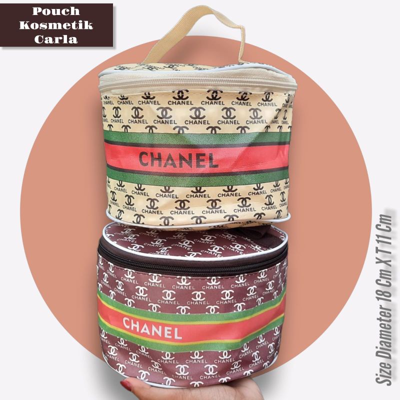 POUCH KOSMETIK BULAT MOTIF SERBAGUNA