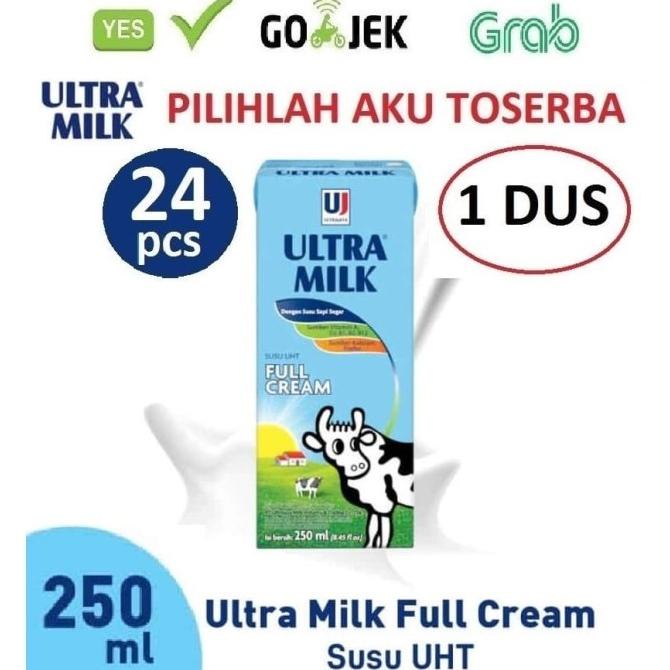 

Susu Ultra Full Cream - 250 ml - 1 DUS ISI 24 pcs TERLARIS TERPERCAYA ORIGINAL