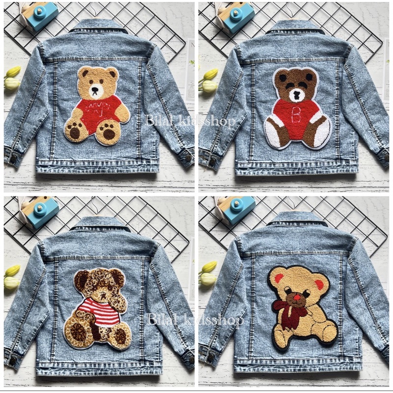 JAKET JEANS ANAK SANDWASH UNISEX ( CEWE &amp; COWO )