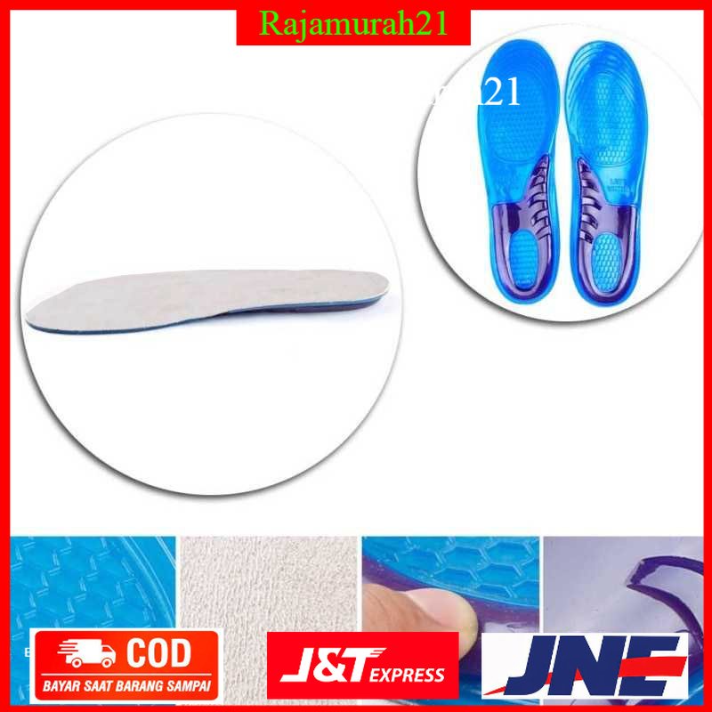 DADIJIER Alas Sol Dalam Sepatu Shock Absorb Gel Orthotic Arch Size S/M/L - Blue - OMHRFABL