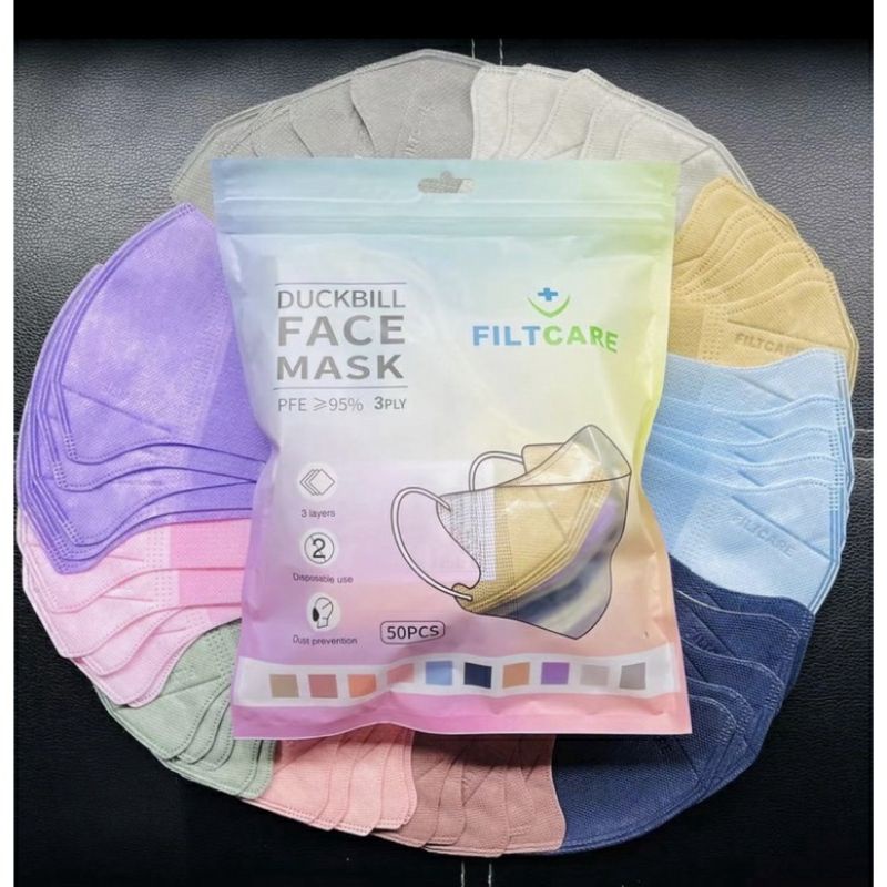 Masker Filtcare Duckbill Earloop 3ply 50pcs mix warna