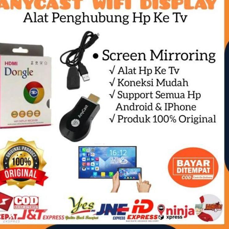 Penjualan Terbanyak.. Anycast wifi display receiver hdmi merk advance / alat penyambung hp ke tv LED