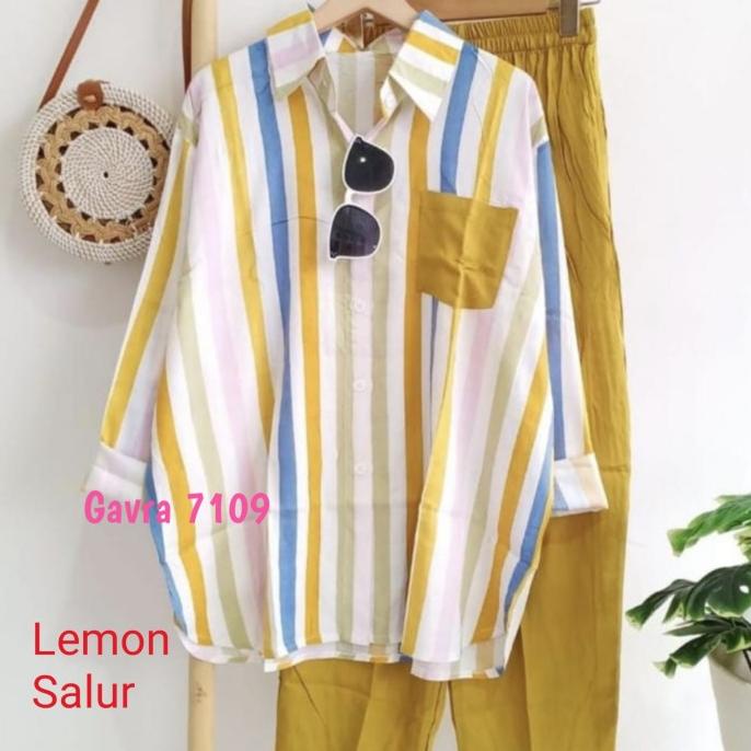 SETELAN WANITA MOTIF TERKINI PREMIUM - SETCEL KEMEJA MASA KINI PREMIUM