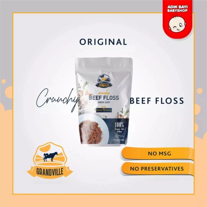 

⭐BISA COD⭐ Grandville Abon Sapi Ayam Asli Crunchy Mpasi Makanan Instant Snack - Chicken floss