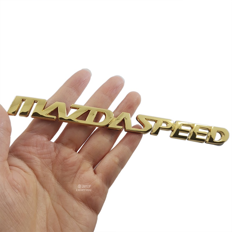 1x Metal MAZDASPEED MAZDA SPEED Huruf Kecepatan Mobil Auto Rear Trunk Emblem Badge Stiker Decal Pengganti MAZDA