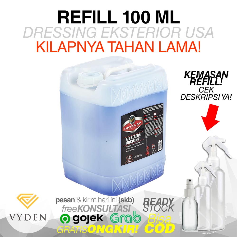 MEGUIARS D160 All Season Dressing 100ml Spray REFILL Semir Ban Dressing Exterior Karet Plastik MURAH