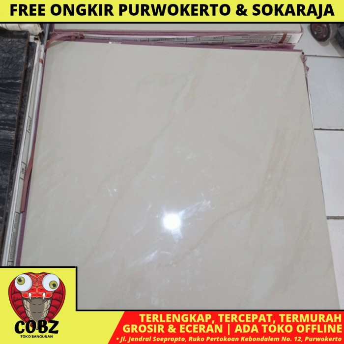 60 CM X 60 CM / KIA LUNA IVORY GRANIT LANTAI GLOSSY PER DUS