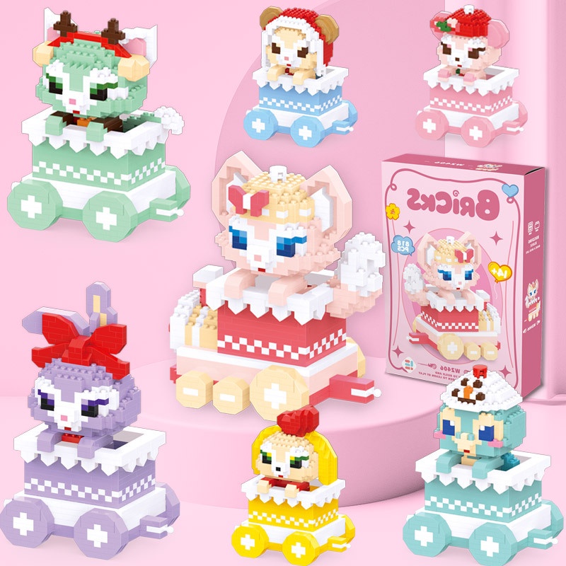 Mainan Balok Edukasi Karakter Kartun Mainan Balok DIY 3D Puzzle Brick Mini