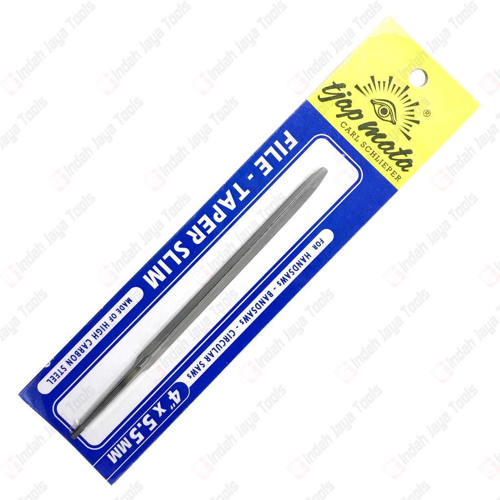 TJAP MATA Kikir Gergaji Kayu Segitiga 4 Inch - Slim Taper Files